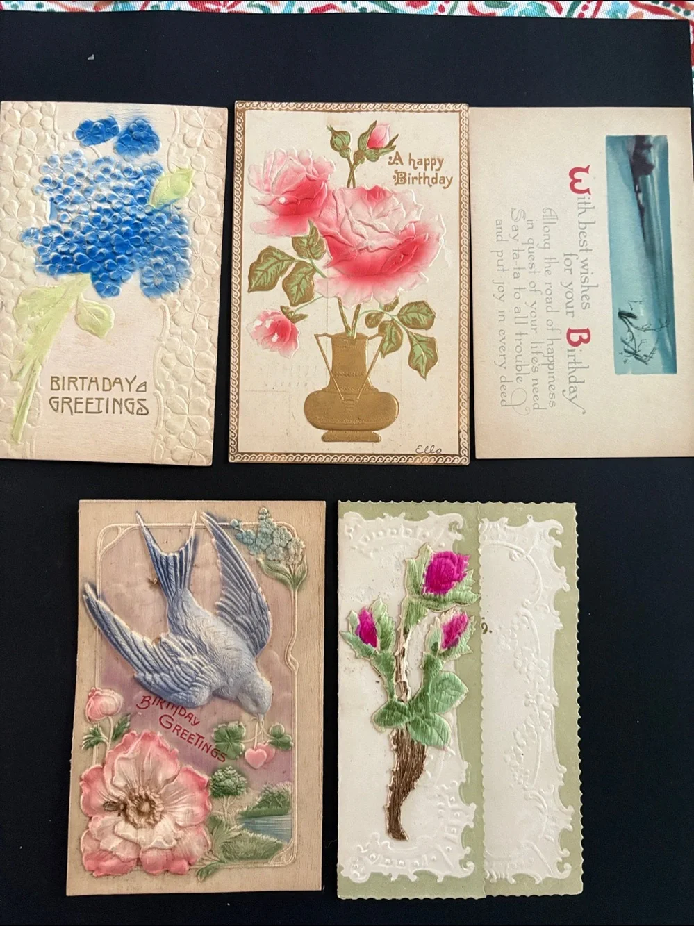 Lot 113: Vintage Happy Birthday Post Cards
